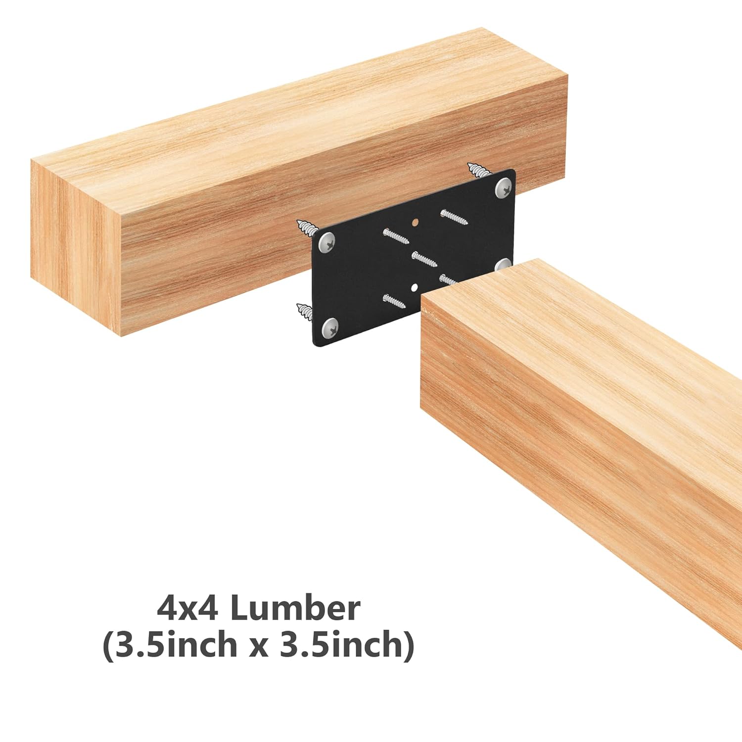 Sturdy Steel Plate 2 pc for Wood Joint Deck Railing Wood Fence Mail Post Anchor Base Bracket