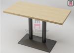 4 person / 6 person Plywood / Laminate Waterproof Dining Table For Restaurant