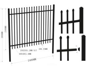 Wholesale Tubular Garrison Fence / Australia Security Commerical Garrison Fence Panel / Black Garrison Fence from china suppliers