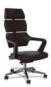 Wholesale Ergonomic black leather executive chair Fixed Armrest from china suppliers
