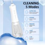 Teeth Cleaning Oral Irrigation Water Flosser Portable 300ml Removable Tank FCC