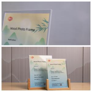 Wholesale Acrylic Photo Frame With Wood Base For Tabletop Display from china suppliers
