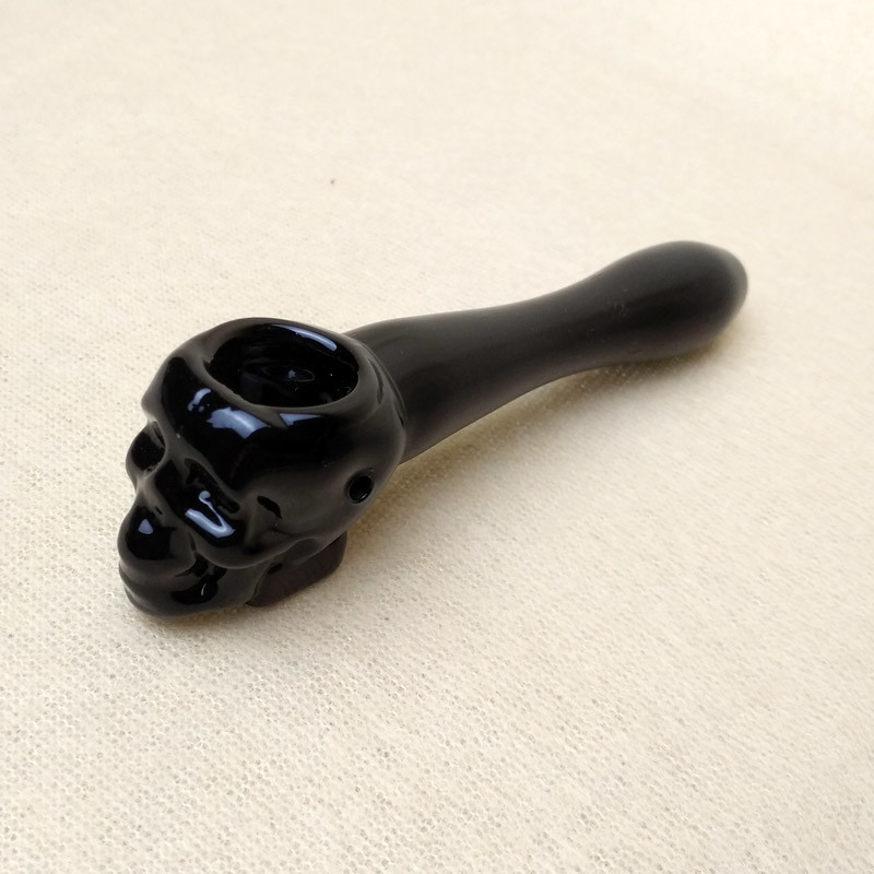 Thick Skull Glass Hand Pipe Tobacco Tube 3.93 Inch Creative Style