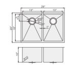 16 Gauge SS304 Undermount Stainless Steel Kitchen Sink 29 Inch X 20 Inch