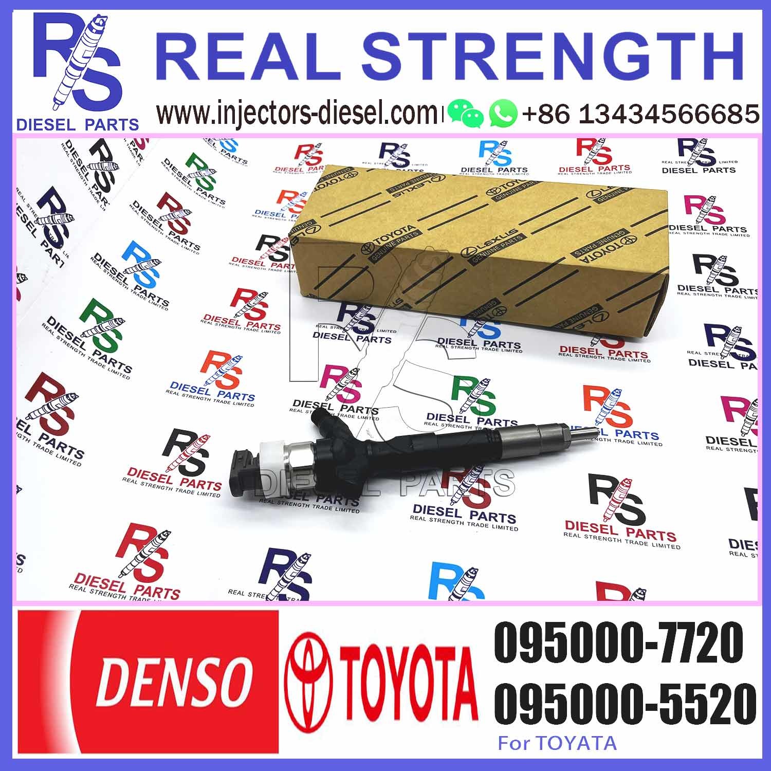 High Quality Diesel Injector 23670-30320 Common Rail Injetor 095000-7720 for TOYOTA HIACE