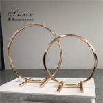 ZT-354 New wedding centerpieces gold metal round arch flower stand for event