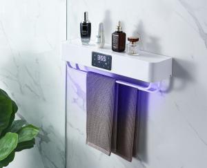 Wholesale Wall Mounted Electric Heated Black Bath Towel Drying Rack Towel Warmer With Disinfection from china suppliers
