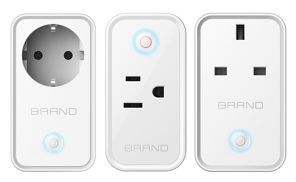 Commercial Wifi Controlled Plug , Wifi Smart Power Plug ABS Flame Retarding Material