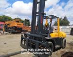 Yellow Tcm FD70Z8 Used Diesel Forklift Truck 7 Ton Rated Loading Capacity