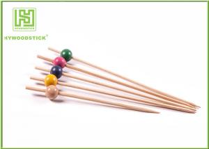 Wholesale Fancy Extra Long Toothpicks Skewers , Wood Beads Smooth Bamboo Food Picks from china suppliers