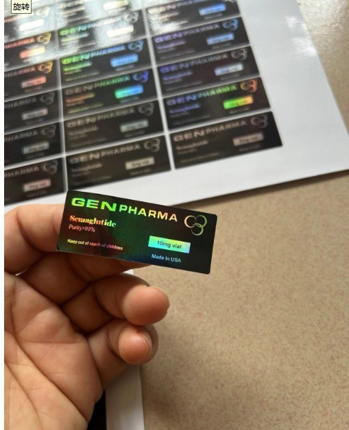 Tizepatide 10mg Vial Labels With Adhesive Sticker For Peptide Packaging