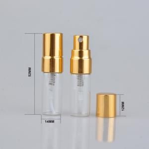 Wholesale 3ml Small Cosmetic Glass Bottles Golden Or Silver Cap For Perfume / Lotion from china suppliers