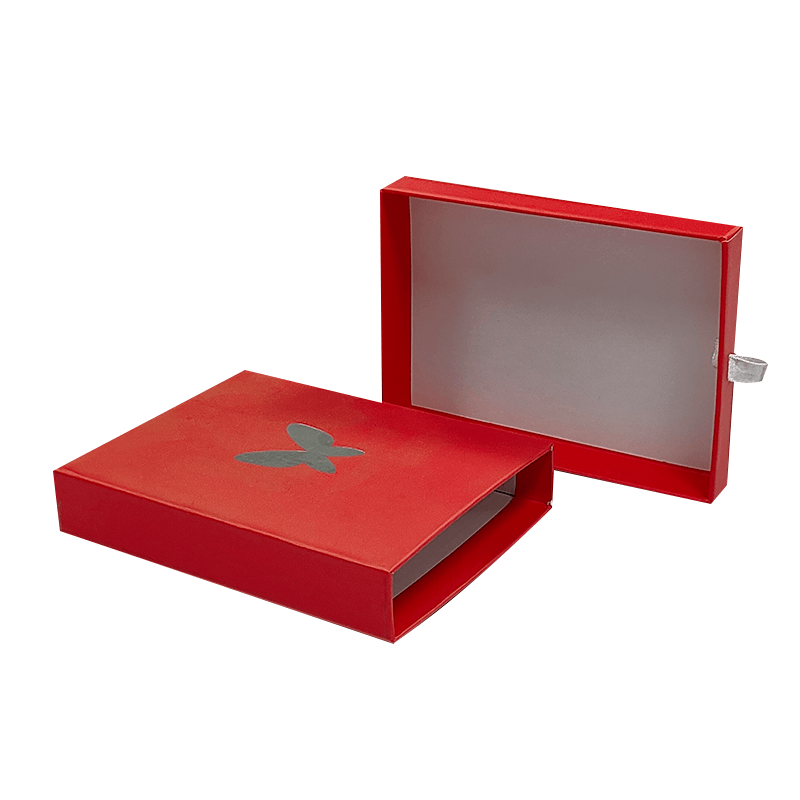 Grey Board Customize Logo Slid Drawer Paper Box Gift Package Box With Silver Foil