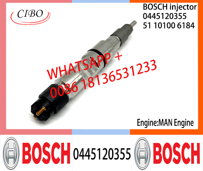 BOSCH 0445120355 Neutral Diesel Fuel Injector Assembly 0445120355 51101006184 For MAN Engine