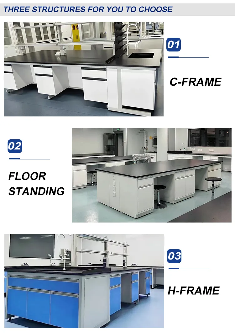 Microbiology Used Steel Wood Laboratory Side Lab Wall Bench Price for Sale