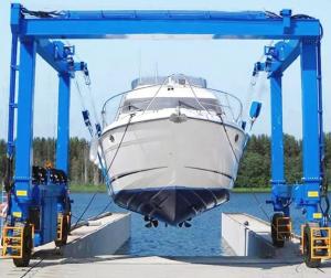 Wholesale Marine Traveling Lift Mobile Gantry Crane Boat Hoist 300 Ton from china suppliers