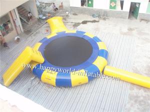 Wholesale water trampoline , inflatable water trampoline with slide and tube from china suppliers