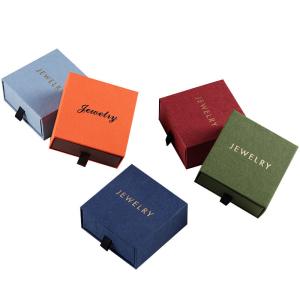 Wholesale Custom Ring Grey Cardboard Drawer Box Hot Gold Foil Paper Packaging Box For Jewelry from china suppliers