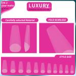 Medium Acrylic Fake Nails 500PCS/Box Long Coffin Shape False Nails For Nail