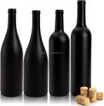 Industrial Beverage 250ml Logo Printing Clear Flat Glass Wine Bottle with Custom