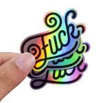 Vinyl Laser Custom Holographic Sticker CMYK Color Die Cut Sticker Labels