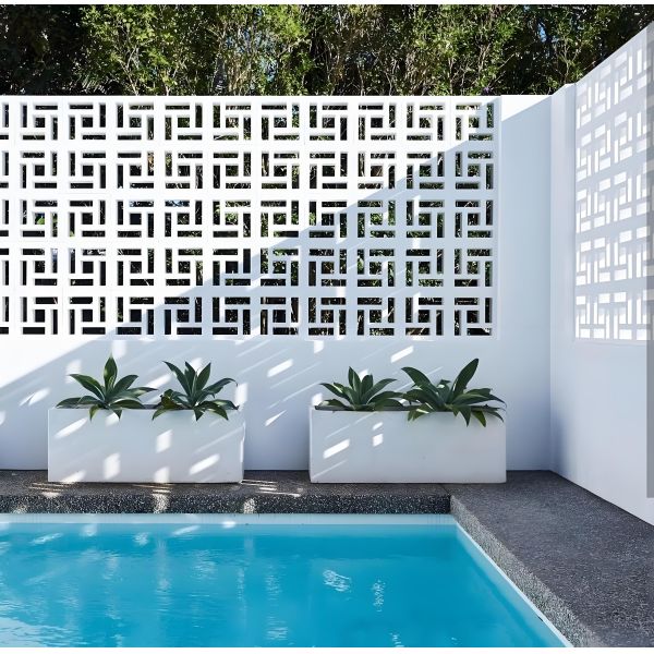 White Cast Cement Ventilation Screen Bricks Architectural Concrete Masonry Screen Walls Block for Airflow Facades