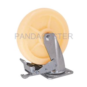 Wholesale Heavy Duty Nylon Caster Wheels 200mm Swivel Castors With Double Lock Brake Device from china suppliers