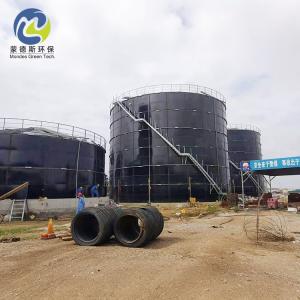 Wholesale GFTS Glass Fused To Steel Tank , Glass Lined Steel Tanks 0.25-0.45mm Coating Thickness from china suppliers
