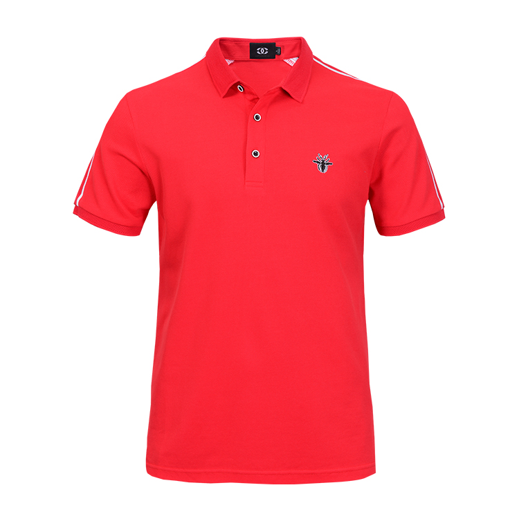 Short Sleeve Men Polo Collar T Shirt