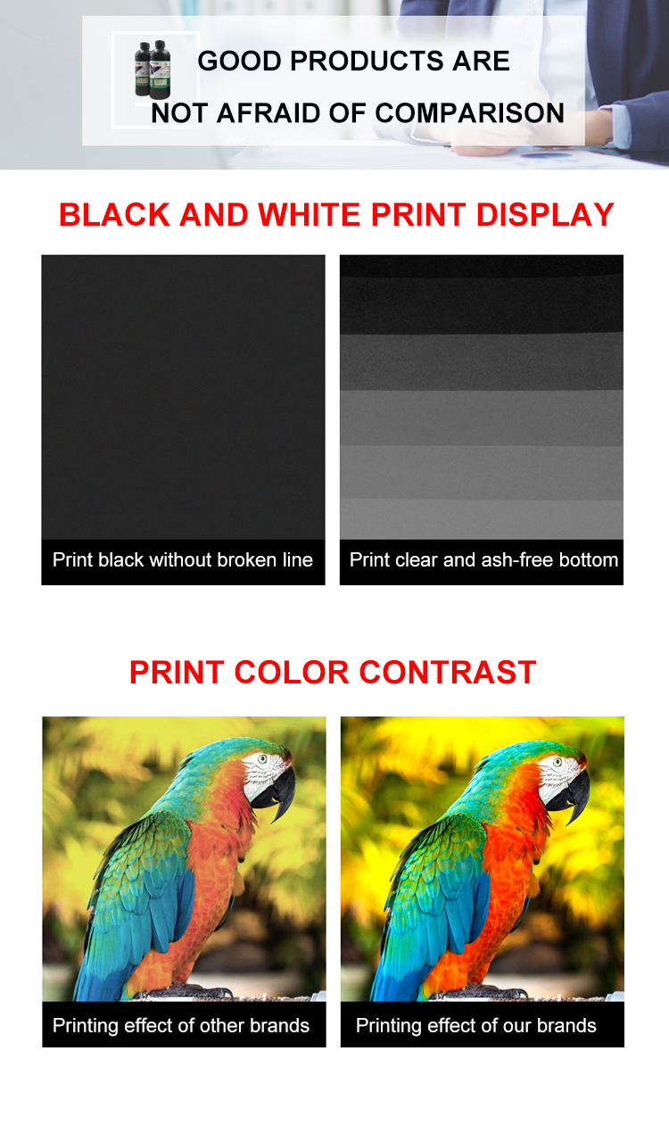 Bright Color Low Smell EPSON UV Ink Non Toxic Ink For Metal Plastic Acrylic Glass Metal