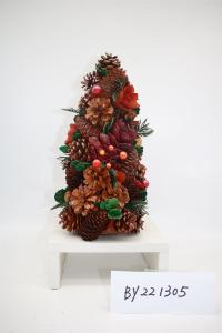 Wholesale Christmas Decor Table Ornaments Pinecone Tree Wooden Christmas Tree Decorations For Home from china suppliers
