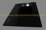 Heat resistance corner countertop undermount sink for hospital lab furniture