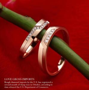 Wholesale Intense 18K Rose Gold Couple Rings from china suppliers