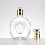 Engraved Logo Cork Top 0.75L Clear Vodka 750ml Spirits Xo Brandy 1000ml Glass