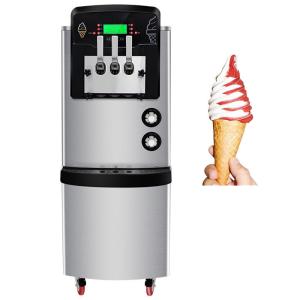 Wholesale Pre-cooling System Soft Ice Cream Maker with 3 Flavors 540x850x1500mm Stainless Steel from china suppliers