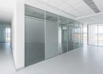 Bright tempered glass 108mm thickness Aluminum frame for office meeting room