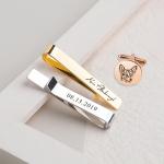 Stainless Steel Tie Bar Skinny Tie Clip Bar Brass Tie Clip Cufflinks Tie Clip