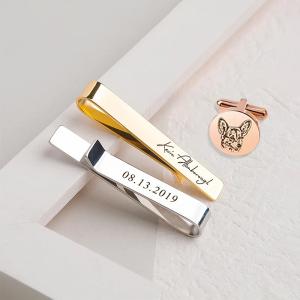 Wholesale Stainless Steel Tie Bar Skinny Tie Clip Bar Brass Tie Clip Cufflinks Tie Clip from china suppliers