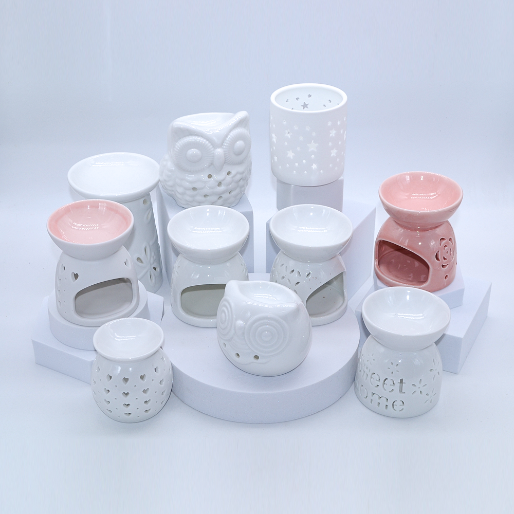 Tea Light Candle Holder Wax Melt Warmer Essential Oil Burner Ceramic Wax Melt Burners
