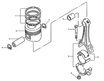 5I7793 Piston Engine 5I-7793 Ring 9L6932 Piston Ring Top Cylinder Liner 9L-6932
