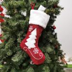 Christmas Stockings Set, 4 Pcs Large Christmas Stocking Soft Classic Red White