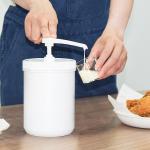 Universal Condiment Pump Dispenser Kit Narrow Head For 1250ml PE Round Container