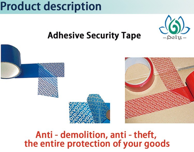 10m Length 65mic Security Seal Stickers , Adhesive Tape Rolls For Serial Number