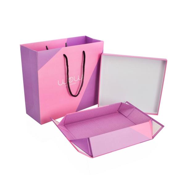 Bespoke Logo CMYK Color Rigid Paper Gift Box , Apparel Packaging Box With