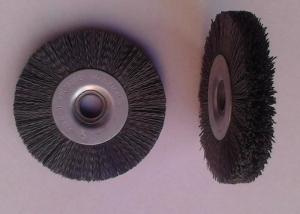 Wholesale 100 Mm OD Round Abrasive Nylon Bristle Brushes 55mm Middle Plate 10mm Face Width from china suppliers