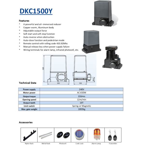 Powe Sliding Gate Opener Automatismes Pour Portails Heavy Door ,Motor