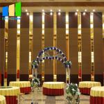 Office Sound Proof Partitions Movable Wood Finish Aluminum Frame For Wedding
