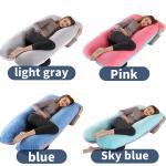 Thickness 6inch Pregnancy Sleeping Pillow Crystal Velvet Fabric