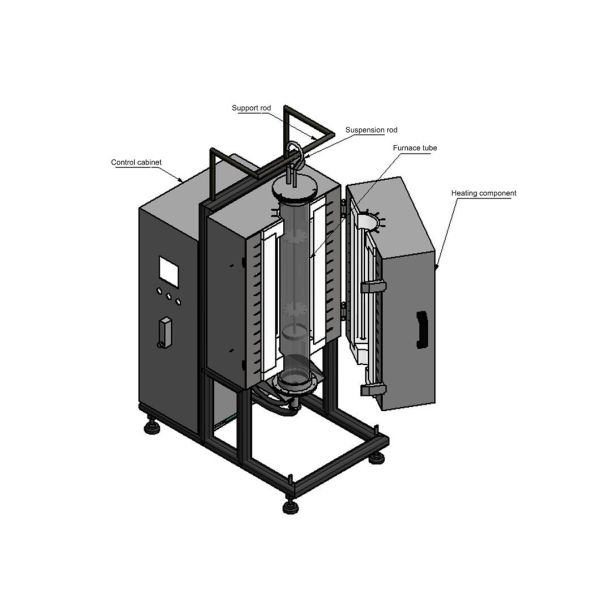 Vacuum Vertical High Temperature Tubular Furnace For Lab 3kW