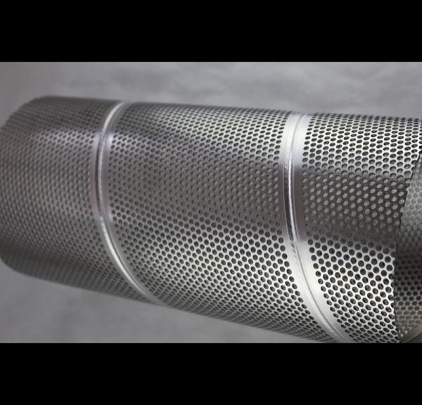Audio Perforated Stainless Steel Cylinder , Architecture Perforated Stainless
